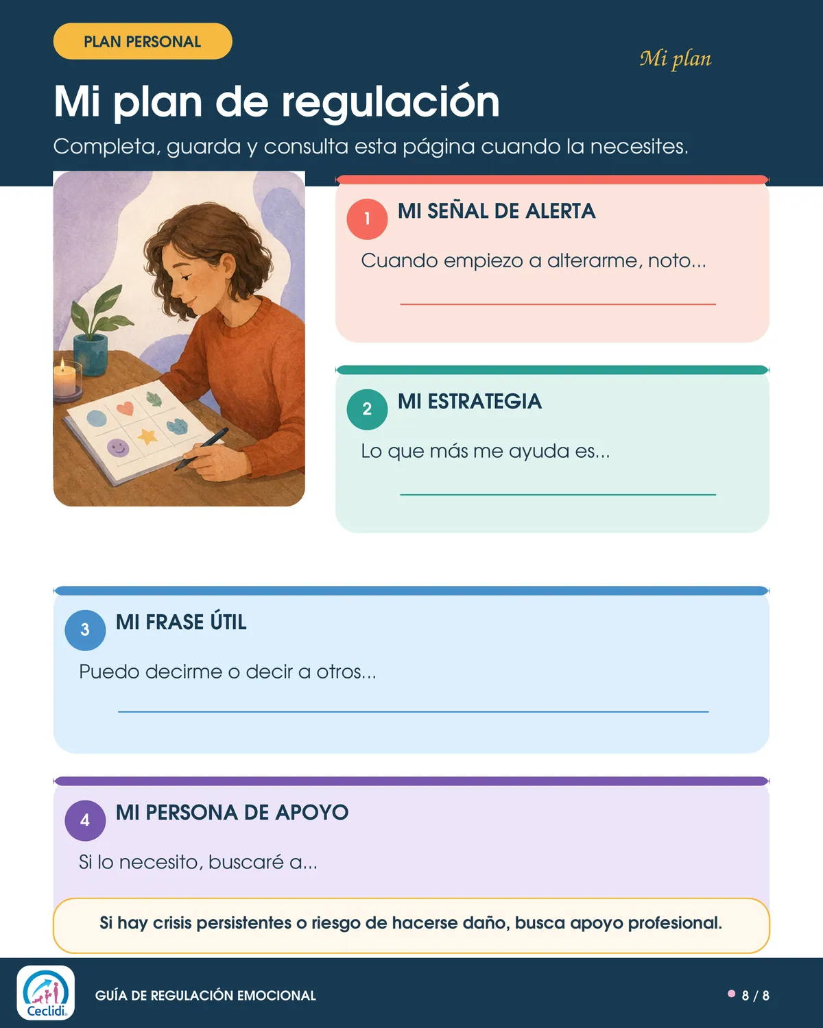 Mi Plan Personal de Regulación: Cuatro Preguntas para Tener Listas